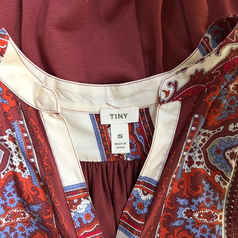 Patterned Mixed Media Top (Tiny For Anthropologie) - image 3